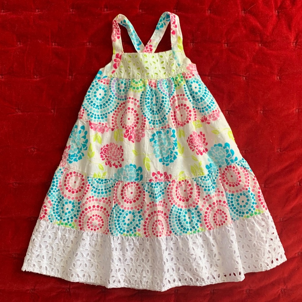 Penelope Mack eyelet dress girl 4 4T